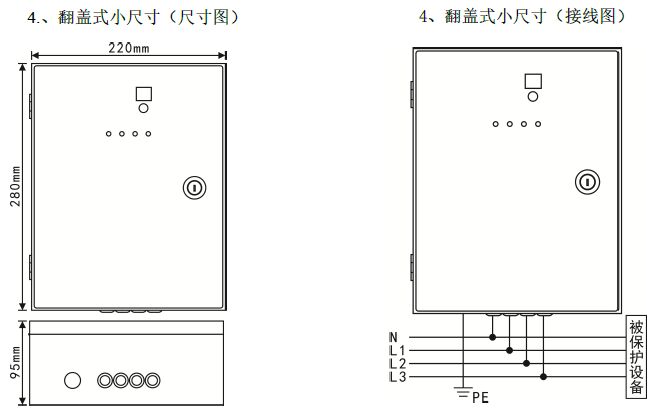 二三級電源避雷箱（T2類、箱式結構、帶雷電計數狀態(tài)指示）